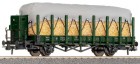 66345 Roco Flat car with brakemans cabin loaded with hay